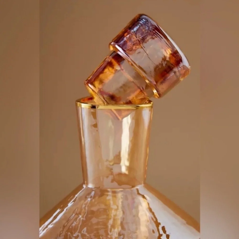 NWT Anthropologie Zaza Honey Luster Decanter